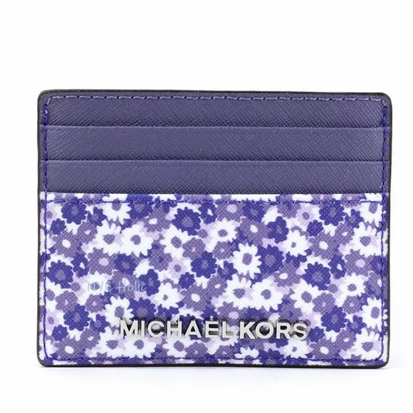 Michael Kors Accessories - Michael Kors Jet set floral purple card holder